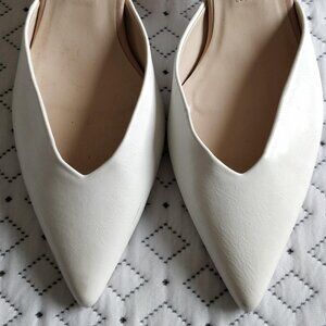White heels with straps